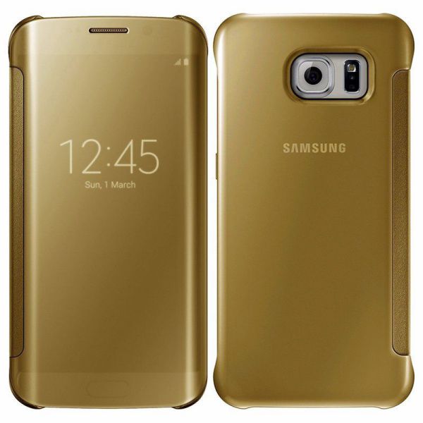 X One Funda Libro View Samsung S7 Dorado